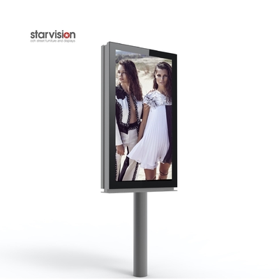 LED Illuminated 6posters / side Double Sided Lightbox Scrolling Advertising Board